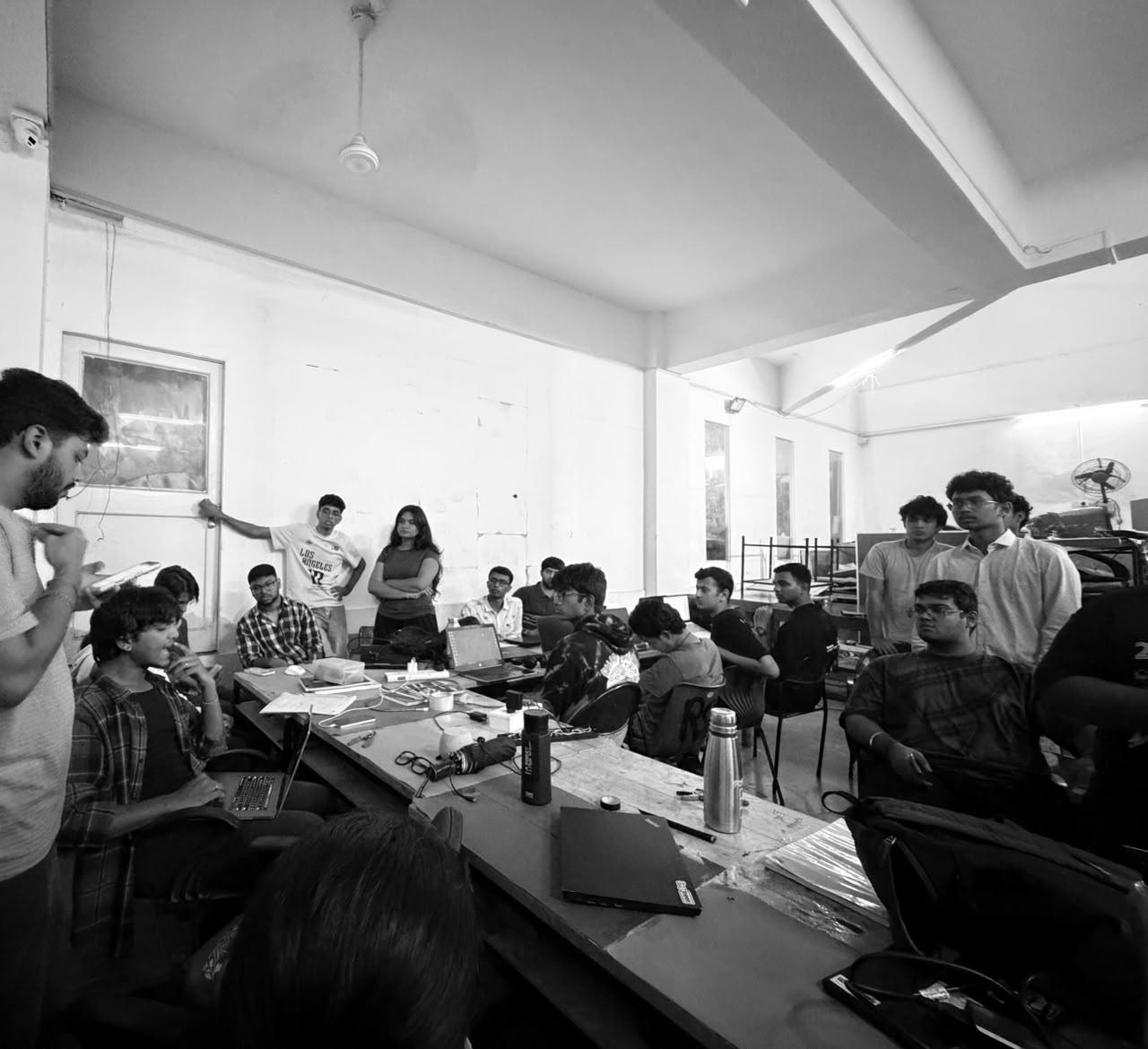 Team huddle discussion